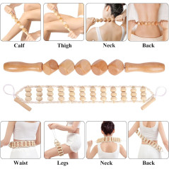 Xokocli 7-in-1 Wood Therapy Massage Kit for Muscle Pain & Body Sculpting