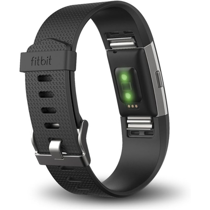 Fitbit Charge 2 Fitness Wristband with Heart Rate, Large, Black (US Version) - 1 Count