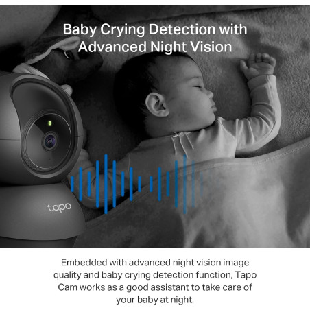 Tapo 2K Pan Tilt Security Camera C211 (2-Pack) – Baby Monitor & Dog Camera