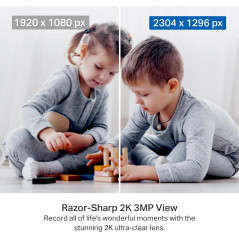 Tapo 2K Pan Tilt Security Camera (2-Pack) – Baby & Dog Monitor C211