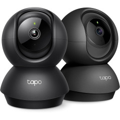 Tapo 2K Pan Tilt Security Camera (2-Pack) – Baby & Dog Monitor C211