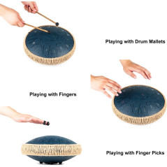 HOPWELL Drum Langue 13″ 15 Notes D Majeur + Accessoires