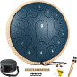 HOPWELL 13 Steel Tongue Drum 15 Notes D Major with Music Book, Mallets & Carry Bag - Navy Blue HOPWELL 13 Steel Tongue Drum 15 Notes D Major with Music Book, Mallets & Carry Bag - Navy Blue
