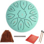 6 Steel Tongue Drum, 11 Notes C Major 440Hz - Meditation Yoga Drum with Book, Mallets & Bag (Malachite) 6 Steel Tongue Drum, 11 Notes C Major 440Hz - Meditation Yoga Drum with Book, Mallets & Bag (Malachite)