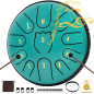 6-Inch Steel Tongue Drum, 11-Note Handpan with Mallets – Portable Percussion Instrument 6-Inch Steel Tongue Drum, 11-Note Handpan with Mallets – Portable Percussion Instrument