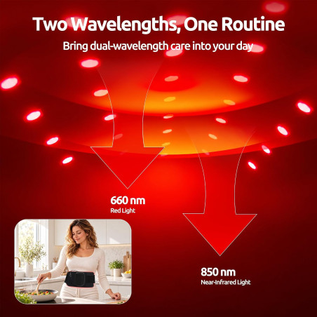 Red Light Therapy Pad with 70 LEDs, Adjustable 22.1x7.1 Light Wrap, Corded