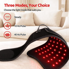 Patch Thérapie Lumière Rouge 70 LEDs Ajustable 22x7