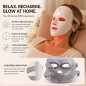Masque de thérapie LED à lumière rouge pour le visage - soin anti-âge et régénérant Masque de thérapie LED à lumière rouge pour le visage - soin anti-âge et régénérant