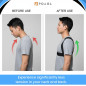 Correcteur de posture réglable pour homme – soutien dos, épaules & clavicule, soulage douleurs, design breveté Correcteur de posture réglable pour homme – soutien dos, épaules & clavicule, soulage douleurs, design breveté