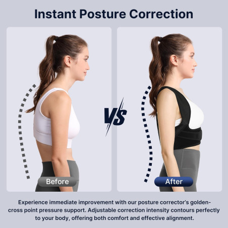Correcteur de Posture Femme Fit Geno Lite - Soutien Dos Haut