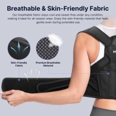 Fit Geno Lite Posture Corrector for Women – Upper Back Brace for Slouching Relief
