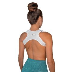 Upper Back Posture & Neck Hump Corrector Brace for Pain Relief - White