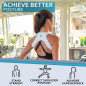 Upper Back Posture & Neck Hump Corrector - Support Brace for Women & Men, Pain Relief, Discreet White Upper Back Posture & Neck Hump Corrector - Support Brace for Women & Men, Pain Relief, Discreet White