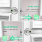Fingerprint Biometric Door Lock with Keypad, Keyless Entry Door Knob for Home, Office, Bedroom – Silver Fingerprint Biometric Door Lock with Keypad, Keyless Entry Door Knob for Home, Office, Bedroom – Silver