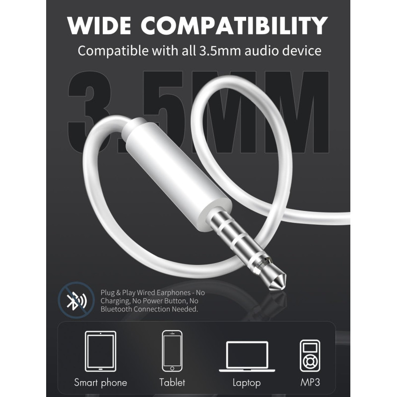 Antool Wired Earbuds 2 Pack – Clear Calls, Noise-Free, 3.5mm Jack