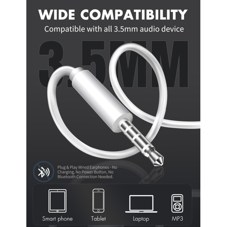 Antool Wired Earbuds 2 Pack - Ultra Clear Calls, Noise-Free In-Ear Headphones with Mic, 3.5mm Compatible Antool Wired Earbuds 2 Pack - Ultra Clear Calls, Noise-Free In-Ear Headphones with Mic, 3.5mm Compatible