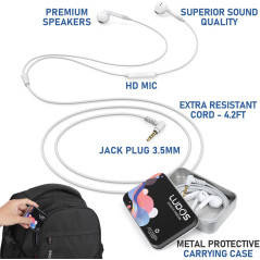 LUDOS FEROX Wired Earbuds with Mic & Noise Isolation – 5 Year Warranty