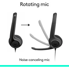 Casque Logitech H391 Filaire USB-C pour PC - Son Stéréo