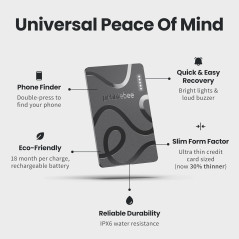 Pebblebee Card 5 Bluetooth Wallet Tracker | AirTag Alternative, 18-Mo Battery