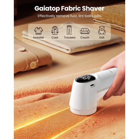 Gaiatop Rasoir à Peluches 3 Vitesses pour Vêtements & Meubles