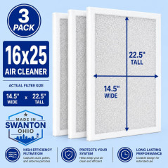Filtres 16x25 x3 pour Purificateur d'Air Électronique USA