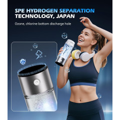 3.0 Upgrade Hydrogen Water Bottle Generator | Double Hydrogen & 24H Lock