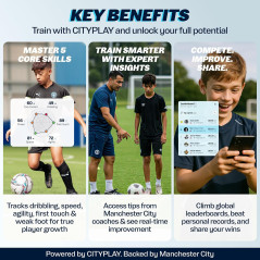 CITYPLAY Smart Soccer Tracker for Cleats – Youth Training Sensor for Performance Monitoring
