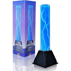 Tube Plasma 12 pouces avec Réponse Sonore, Vocale et Tactile – Lampe Plasma Bleue Éducative
