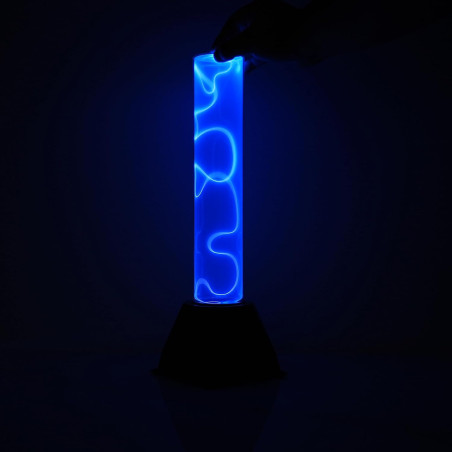 Tube Plasma 12 pouces avec Réponse Sonore, Vocale et Tactile – Lampe Plasma Bleue Éducative