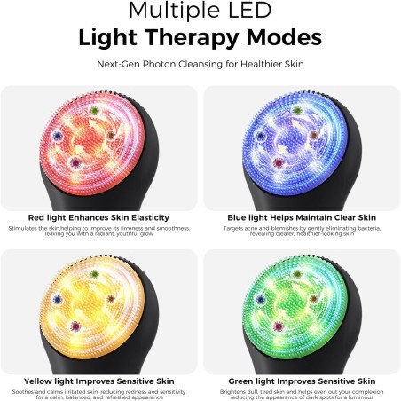 Ccigedy Brosse Nettoyante Visage Rechargeable Électrique - Couleur Noire
