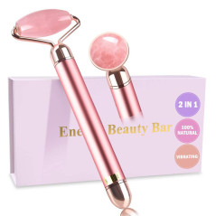 Upgrade Your Skincare with 2-in-1 Vibrating Jade Facial Roller