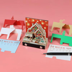3D Memo Pad Art Calendar 2025 – Christmas DIY Tear Away Desk Calendar