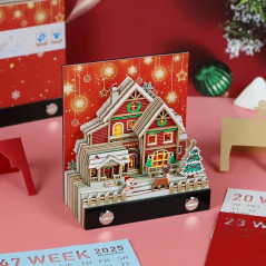 3D Memo Pad Art Calendar 2025 – Christmas DIY Tear Away Desk Calendar