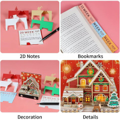 3D Memo Pad Art Calendar 2025 – Christmas DIY Tear Away Desk Calendar
