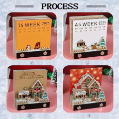 3D Memo Pad Art Calendar 2025 – Christmas DIY Tear Away Desk Calendar