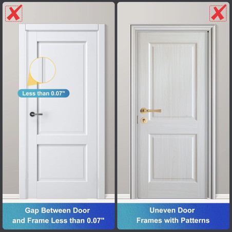 Serrure Renforcée Porte 2 pcs, Sécurité Maison Enfant, Blanc