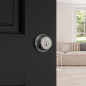 Kwikset 660 Satin Nickel Single Cylinder Deadbolt with Microban Protection, Round Exterior Keyed Entry Lock Kwikset 660 Satin Nickel Single Cylinder Deadbolt with Microban Protection, Round Exterior Keyed Entry Lock