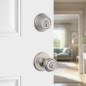 Kwikset Tylo Serrure de porte avant avec pêne dormante et SmartKey, nickel satiné Kwikset Tylo Serrure de porte avant avec pêne dormante et SmartKey, nickel satiné