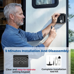 Serrure ONNAIS Keyless pour porte RV - Compatible remorques