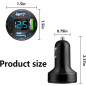 66W Super Fast Car Charger with USB PD & QC 3.0, Voltmeter & LED, Universal for iPhone, Samsung, iPad (Black) 66W Super Fast Car Charger with USB PD & QC 3.0, Voltmeter & LED, Universal for iPhone, Samsung, iPad (Black)