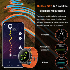 Military Smart Watch for Men | Built-in GPS, 30-Day Standby, 1.43 AMOLED
