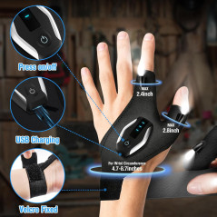 Christmas Stocking Stuffers for Men - LED Flashlight Gloves Gift Idea