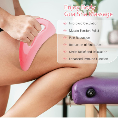 Large Gua Sha Massage Tool for Lymphatic Drainage & Body Relaxation
