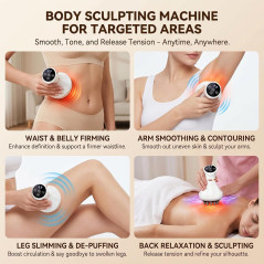 Lymphatic Drainage & Cellulite Massager with Microcurrent, Heat & Vibration