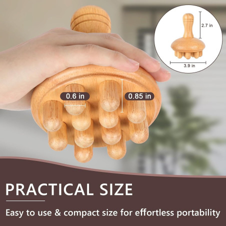 KintKita Outils de Massage en Bois Thérapie, Anti-Cellulite, Drainage Lymphatique, Sculptant Corps Complet
