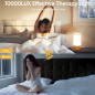 Lampe de luminothérapie Happy Lamp 10,000 LUX, sans UV, 3 températures, 5 intensités, abat-jour lin blanc Lampe de luminothérapie Happy Lamp 10,000 LUX, sans UV, 3 températures, 5 intensités, abat-jour lin blanc