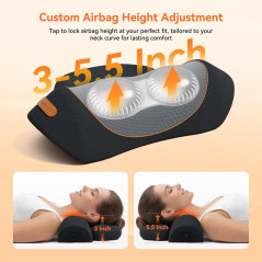 3-in-1 Cordless Neck Massager Pillow with Heat, Vibration & Traction