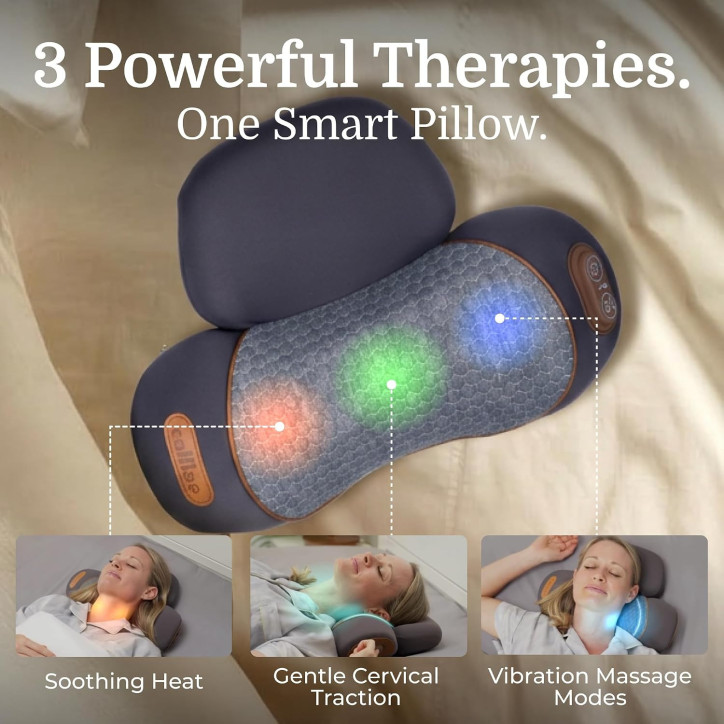 Original TheraPillow 3-in-1 Neck Massager with Heat, Vibration, Traction & USB-C Wireless Charging Original TheraPillow 3-in-1 Neck Massager with Heat, Vibration, Traction & USB-C Wireless Charging