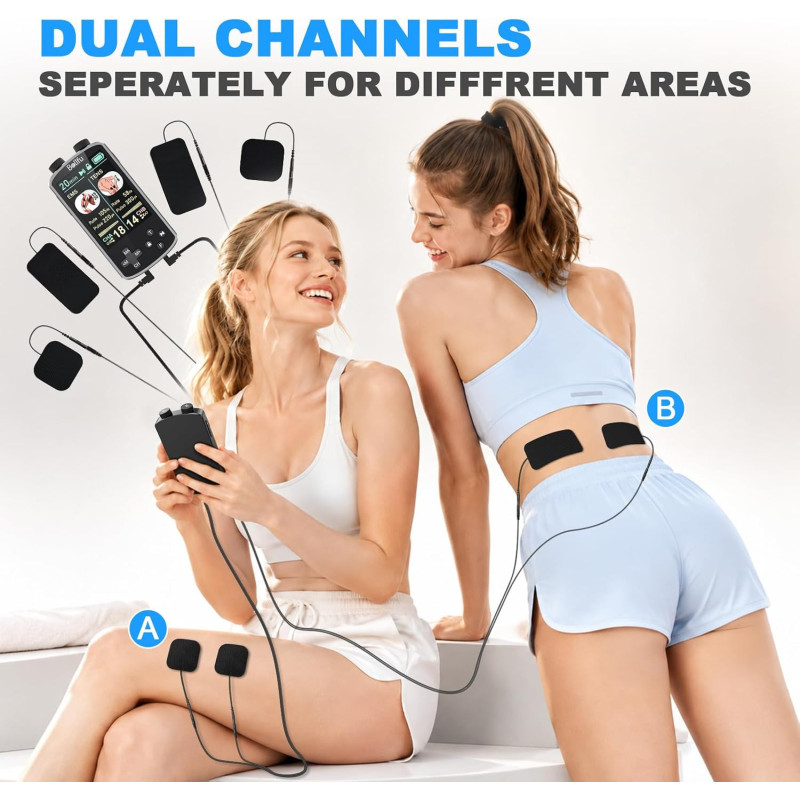 Belifu 4-in-1 TENS EMS Muscle Stimulator: 36 Modes, Pain Relief & Massage
