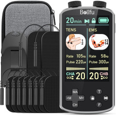 Belifu Stimulateur Musculaire TENS EMS 4-en-1 - 36 Modes, Écran Couleur